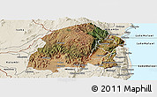 Satellite Panoramic Map of Chikulamayembe, shaded relief outside