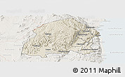 Shaded Relief Panoramic Map of Chikulamayembe, lighten