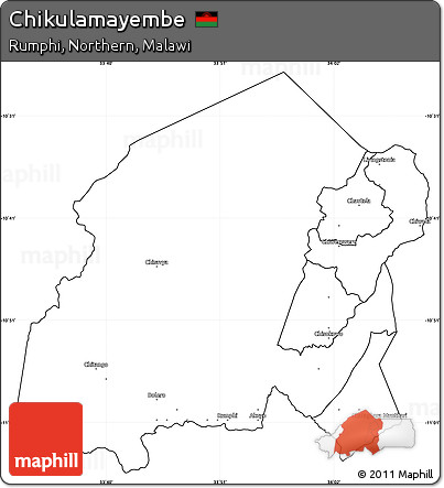 Blank Simple Map of Chikulamayembe, cropped outside