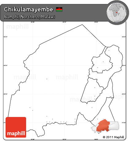 Blank Simple Map of Chikulamayembe, cropped outside, no labels