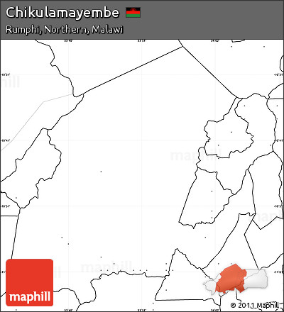 Blank Simple Map of Chikulamayembe, no labels