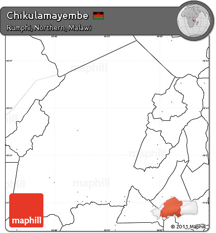 Blank Simple Map of Chikulamayembe, no labels