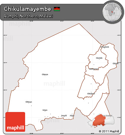Classic Style Simple Map of Chikulamayembe, cropped outside