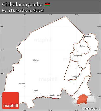 Gray Simple Map of Chikulamayembe, cropped outside