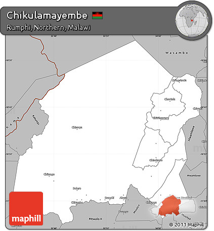 Gray Simple Map of Chikulamayembe