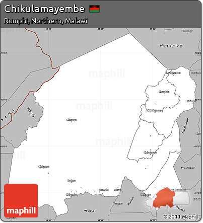 Gray Simple Map of Chikulamayembe