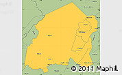Savanna Style Simple Map of Chikulamayembe