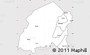 Silver Style Simple Map of Chikulamayembe, cropped outside
