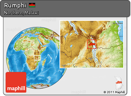 Physical Location Map of Rumphi