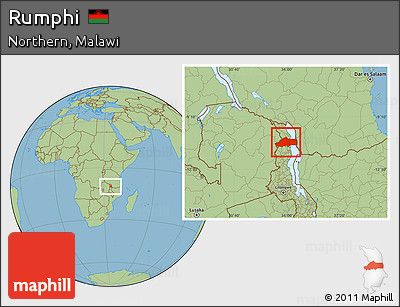 Savanna Style Location Map of Rumphi