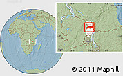 Savanna Style Location Map of Rumphi, highlighted parent region, hill shading