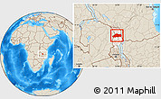 Shaded Relief Location Map of Rumphi, highlighted parent region