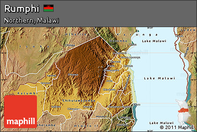 Physical Map of Rumphi, satellite outside