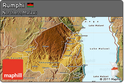 Physical Map of Rumphi, satellite outside