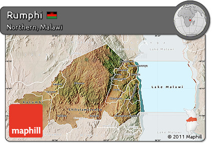 Satellite Map of Rumphi, lighten