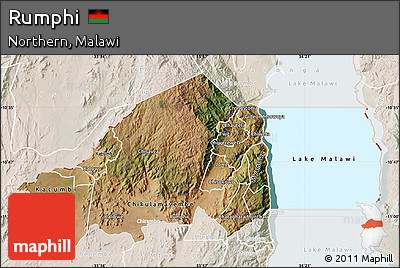 Satellite Map of Rumphi, lighten