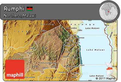 Satellite Map of Rumphi, physical outside