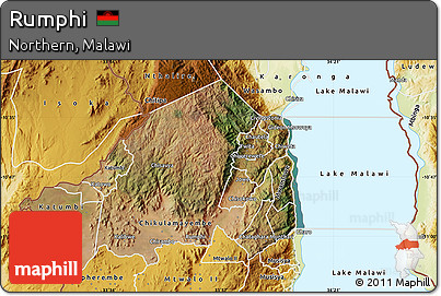 Satellite Map of Rumphi, physical outside