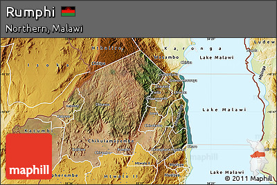 Satellite Map of Rumphi, physical outside