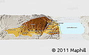 Physical Panoramic Map of Rumphi, lighten, semi-desaturated