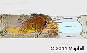 Physical Panoramic Map of Rumphi, semi-desaturated
