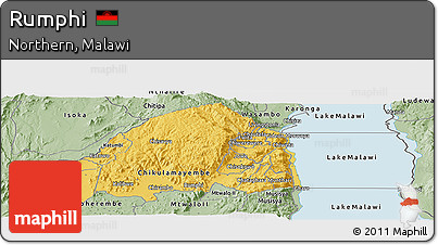 Savanna Style Panoramic Map of Rumphi