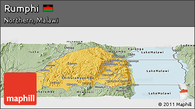 Savanna Style Panoramic Map of Rumphi