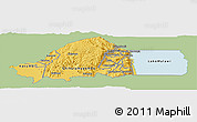 Savanna Style Panoramic Map of Rumphi, single color outside
