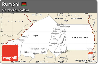 Classic Style Simple Map of Rumphi