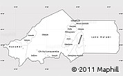 Silver Style Simple Map of Rumphi, cropped outside