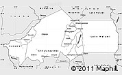 Silver Style Simple Map of Rumphi