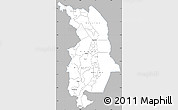 Gray Simple Map of Northern, single color outside