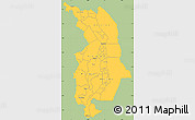 Savanna Style Simple Map of Northern, single color outside