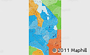 Political Shades 3D Map of Southern