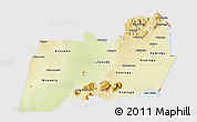 Physical 3D Map of Machinga, cropped outside