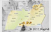 Physical 3D Map of Machinga, desaturated
