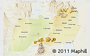 Physical 3D Map of Machinga, lighten