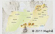 Physical 3D Map of Machinga, lighten, semi-desaturated