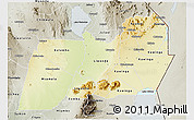 Physical 3D Map of Machinga, semi-desaturated