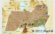 Satellite 3D Map of Machinga, physical outside