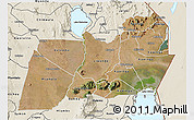 Satellite 3D Map of Machinga, shaded relief outside