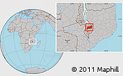 Gray Location Map of Machinga