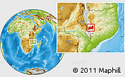 Physical Location Map of Machinga, highlighted parent region