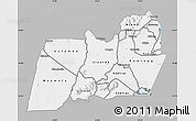 Gray Map of Machinga, single color outside