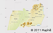 Physical Map of Machinga, cropped outside