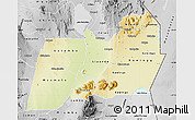 Physical Map of Machinga, desaturated