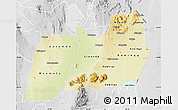 Physical Map of Machinga, lighten, desaturated