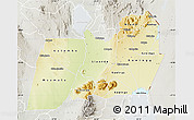 Physical Map of Machinga, lighten, semi-desaturated