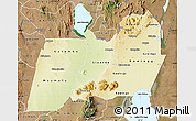 Physical Map of Machinga, satellite outside