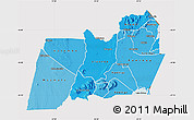 Political Shades Map of Machinga, cropped outside